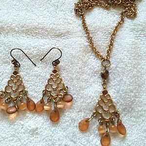 Necklace and earrings